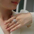 wholesale 925 Sterling Silver Stackable Women's Rings, Solid Minimalist Luxury Style Moissanite Rings Wholesale-0-3