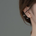 wholesale S925 Sterling Silver Women's Minimalist Mini Pearl Earrings for Initial Ear Piercing, Korean Style G6755-0-2