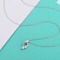 wholesale S925 Sterling Silver Cross-Border Moissanite Diamond Necklace for Women, Korean Style Birthday Gift, Luxury Minimalist Small and Unique Versatile Collarbone Chain-0-2