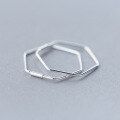 wholesale Metal: S925 Sweet hexagonal earrings for women, personalized wholesale large hoop earrings, geometric ear clasps E1760-0-0
