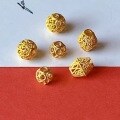 wholesale S925 gold-plated hollow spacer beads for DIY bracelets, necklaces, and handmade original accessories with antique silver fittings-0-1