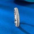 wholesale S925 Silver Three-Row Stackable Brushed Band Ring, Fashionable and Versatile Statement Piece from Zhuozhifang Jewelry Live New Collection-0-2