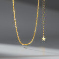 wholesale S925 Sterling Silver Cauliflower Star Single Chain Necklace, Ins Style Niche Design Sense Neck Accessory Y00874-0-2