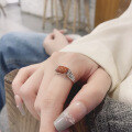 wholesale S925 Sterling Silver Retro Vintage Pattern Design Ring Ethnic Style Southern Red Agate Index Finger Ring-0-3