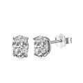 wholesale S925 Sterling Silver Women's Earrings 6-10MM Heart Square Pear Shape Advanced Zircon Inlaid Minimalist Style-0-5