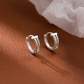 wholesale S925 Silver Minimalist Geometric Square Double-Layer Hollow Unisex Fashion Trendy Ear Clasp M00842-0-0