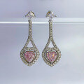 wholesale S925 silver new 6*6 heart-shaped earrings trendy ins earrings women's cross-border style-0-3