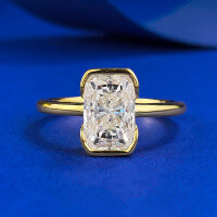 wholesale S925 Sterling Silver Daily Luxury Small Candy 6*9mm Radiant White Diamond Ring for Women, Fashion Versatile Style-R1116 Gold Ring Size 5