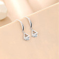 wholesale S925 sterling silver small designer geometric triangle earrings for women, cross-border new accessory for TEMU and SHEIN dropshipping-0-1