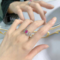 wholesale 925 Silver Jewelry New Bow Lace Ring for Women 5*7 Design Sense Fashion Elegance-0-3