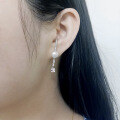 wholesale S925 Sterling Silver Inlaid with 5A Zircon and Natural Freshwater Pearl Fashion Light Luxury Earrings-0-4