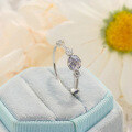 wholesale S925 silver plated 14k gold with Iolite and Sapphire Japanese minimalist style ring-0-3