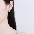 wholesale S925 Sterling Silver Ear Studs Freshwater Pearl Earrings with Moissanite Bow Tie Design for Women, Exquisite and Unique Wholesale-0-3