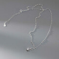 wholesale S925 Sterling Silver Fresh and Sweet Ins Style Niche Design Exquisite Single Diamond Six-Prong Necklace Y01746-0-2