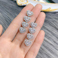 wholesale S925 Silver New Four Heart Earrings Simple Fashion European and American Style Ins Internet Popular Hot Selling Model-0-3