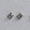 wholesale 9K gold hollow-out London blue topaz earrings, versatile and uniquely designed, from Yili Jewelry's Spring new collection-0-0