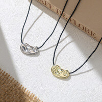 wholesale Sterling Silver Cloud-Pull Cross-Border New Geometric Irregular Hammered Pendant Necklace, High-End Sense Sweater Chain in Minimalist Style-14K gold, adjustable from 35 to 60cm, 4.81g 925 silver