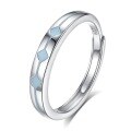 wholesale S925 Sterling Silver Original Design High-end Couple Rings Adjustable Plain Band Rings Valentine's Day Gift-0-165