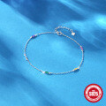 wholesale S925 Sterling Silver Adjustable Colorful Diamond Pendant and Versatile Anklet, a Summer Style-0-2