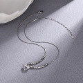 wholesale S925 Sterling Silver Heart-shaped Necklace for Women, Korean-style Collarbone Chain, Minimalist Accessory for Students, Internet-famous Personalized-0-2