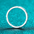 S925 Sterling Silver Full Moissanite Bamboo Knot Ring, Minimalist Unisex-0-1