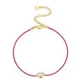 925 Silver Cross-Border Simple Fashion Moissanite Red Rope Bracelet-0-6