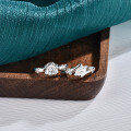 Sterling Silver Moissanite Couple Rings, Unique Minimalist Design, Manufacturer Direct-0-2