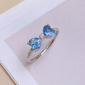 wholesale S925 red elk body ring with bow zircon, minimalist gemstone, fashionable and versatile for daily wear, unique design-0-1