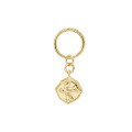 wholesale S925 Silver Plated with 14K Gold Japanese Retro Minimalist Style Double-Sided Three-Dimensional Pendant-0-2
