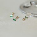 wholesale 9K gold emerald earrings new trendy screw-style twist clasp for women, summer small and unique, sleep without removing, ear bone-0-0