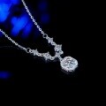 S925 Sterling Silver Moissanite Square Pendant Necklace, Live Stream Hot Seller-0-2