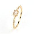 wholesale S925 Gold-Plated Baguette Cut Cubic Zirconia Crystalline Women's Ring, Winter New Style, Manufacturer Wholesale-0-0