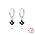 wholesale S925 Sterling Silver Diamond Snowflake Hoop Earrings, Creative Fashion Earrings-0-11