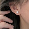 wholesale Sterling silver with flower stud earrings for women, small and delicate, fresh and stylish, versatile, Korean-style ear accessories-0-4