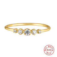 wholesale S925 silver new V-shaped opal and diamond ring, trendy and luxurious INS style-Style 2 Size 7