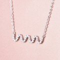 wholesale 18K Gold, 14K Rose Gold, 9K White Gold New Light Luxury Niche Wave Curve Necklace for Women Collarbone-0-1