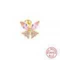 wholesale S925 Sterling Silver Single Butterfly-shaped Screw Ear Cuff, Cross-border Creative Fashion Earring-0-12