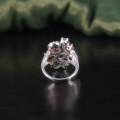wholesale S925 Sterling Silver Original Design Colorful Bubble Gemstone Ring Natural Tourmaline Ring-0-2