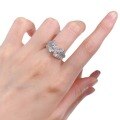 wholesale S925 Silver Ring Phantom Butterfly Ring Women's Ge Home Same Style Layered Multi-dimensional Butterfly Diamond Ring Live Broadcast with Hair-0-4