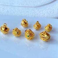 wholesale S925 gold-plated lucky cat bell pendant DIY bracelet necklace accessory handmade cord Dragon Boat Festival charm-7# one