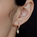 wholesale S925 Silver Gold Color Marquise Moissanite Earrings Simple and Luxurious Small Pendant Design Women's Best Seller-0-3