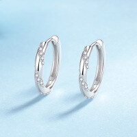 wholesale S925 Sterling Silver Moissanite Stud Earrings for Women, Elegant and Advanced Ear Clasp, Minimalist Ins Style Ear Accessories, Holiday Gift-Moissanite 34.8 points 925 silver