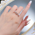 wholesale S925 Sterling Silver Pig Nose Style Ring with Full Circle Pavé Setting, Premium Fashion Ring for Women, Live Streaming Wholesale-0-3
