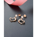 wholesale 925 Sterling Silver Heart Earrings for Women, Minimalist Small Luxury Designer New Stud Earrings, Elegant Drop Dangle Ear Accessories-0-0