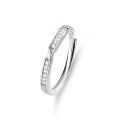 wholesale S925 Sterling Silver Original Design High-end Couple Rings Adjustable Plain Band Rings Valentine's Day Gift-0-88