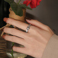 wholesale S925 Sterling Silver Sweet and Edgy Heart Belt Buckle Ring, Ins Style, Individualistic Korean and Japanese Minimalist Niche Light Luxury Index Finger Ring for Women-0-1