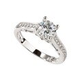 Metal Alloy 1-Carat Diamond Ring Amazon Cross-Border New Fashion Light Luxury Full-Zirconia Design Women's Ring-0-3