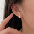 wholesale S925 Sterling Silver Micro-Inlaid Teardrop Earrings for Women, Korean Minimalist Design, Luxe Style, Internet-Famous Earrings-0-1
