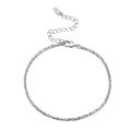 wholesale S925 Sterling Silver Floral Chain Platinum Sparkly Bracelet with Stars Manufacturer-0-4
