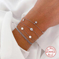 wholesale S925 Sterling Silver exquisite star geometric charm combination bracelet for women-0-1